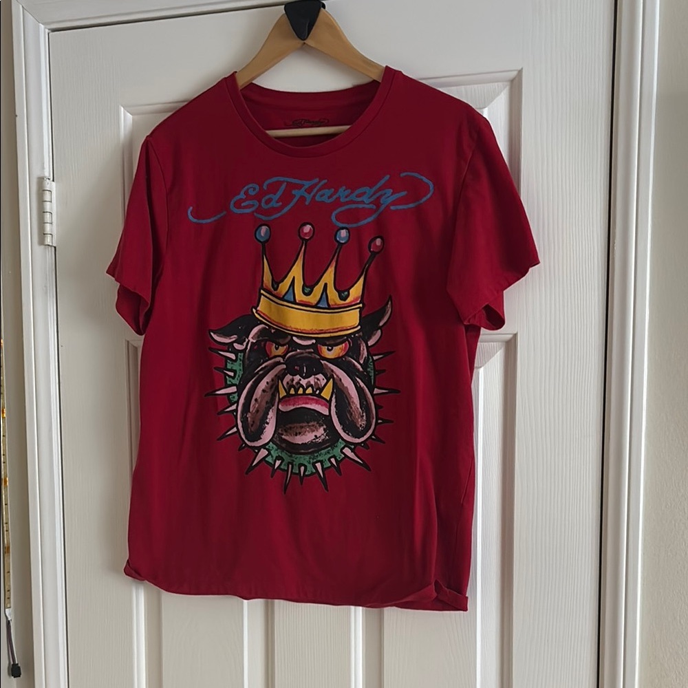 Ed Hardy Red Graphic T-Shirt